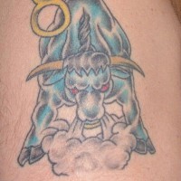 taurus toro blu tatuaggio