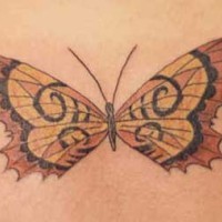 Le tatouage artistique admirable de papillon