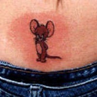 Cartoon jerry the mouse tattoo