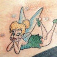 Tinker bell fairy from peter pan cartoon