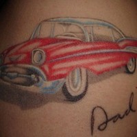 Dad's favourite car tattoo
