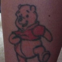 Winnie the pooh tattoo in colour