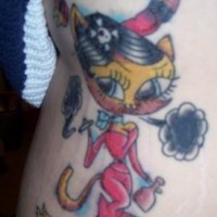 nessun problema gatti ottenuti nove vite tatuaggio colorato