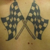 Checkered racing flags
