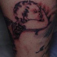 Sleeping cherub tattoo