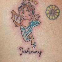 Tattoo von Baby Engel auf der Brust