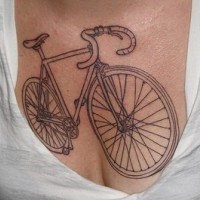 Bike chest tattoo