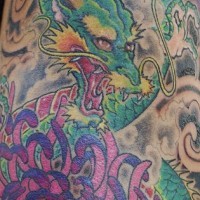 Jadener chinesischer  Drache Tattoo