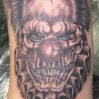 Alter Zombie-Clown Tattoo