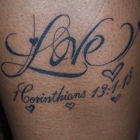 Korinthischer Psalm Liebe Tattoo