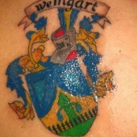Weingart city emblem tattoo