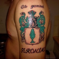 Irish city emblem tattoo