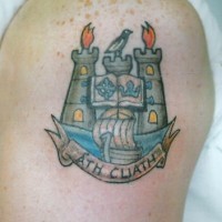 Ath cliath crest tattoo in colour