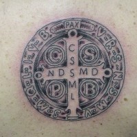 Catholic cross tattoo