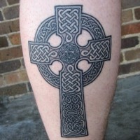 Nice stone cross tattoo