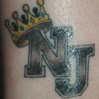 Le tatouage de symbole de New Jersey king