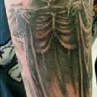 Death in cloak black tattoo