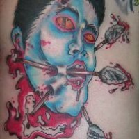 Asiatischer toter Mann Tattoo