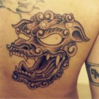 demone stile asiatico tatuaggio