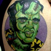 Elvis frankenstein tattoo