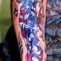 American flag grim reaper tattoo