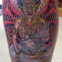 dio indiano morte tatuaggio colorato