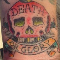 morte cranio classico stile tatuaggio