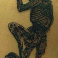 tatuaje de demonio zombi feo