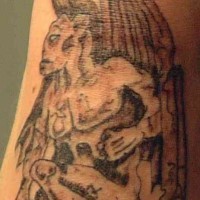 Schwarzes Gargoyle Tattoo