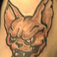 tatuaje de gato demonio