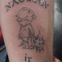 tatuaje de demonio pequeño