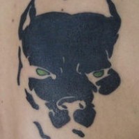 tatuaje en la espalda de pitbull Rey de las calles