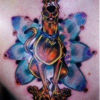 Scooby doo colourful tattoo