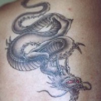 Old wise chinese dragon tattoo