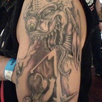 Impressive zombie and little kid tattoo