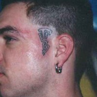 Sideburns maze tattoo