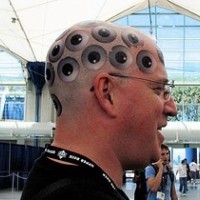 3d bulbo oculare tatuaggio sulla testa