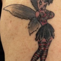Gothic tinker bell fairy tattoo
