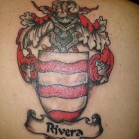 Rivera family crest tattoo
