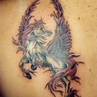 Majestic pegasus shoulder tattoo