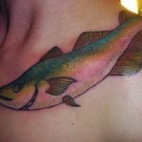 Salmone colorato tatuato