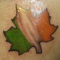 Irish canadian flag tattoo