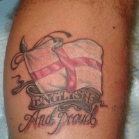 Flag of england tattoo