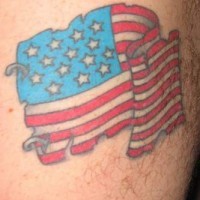 Old american flag tattoo