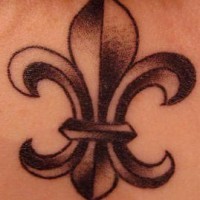 Le tatouage de fleur de lys avec un gradient noir