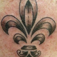 Minimalistic fleur de lis tattoo