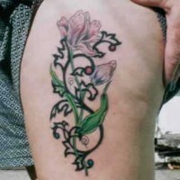 Flower with berries tattoo