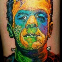 el tatuaje del frankenstein realista colorado