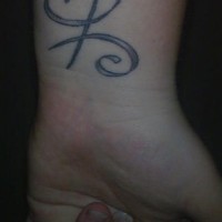 Friendship symbol on wrist tattoo