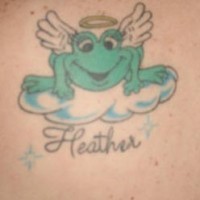 Frog in heaven tattoo